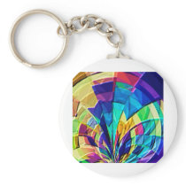 Rainbow Magical Floral Pattern V1 Keychain