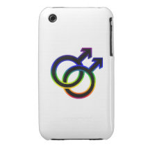 Rainbow Male Homosexual Symbol iPhone 3 Case-Mate Case