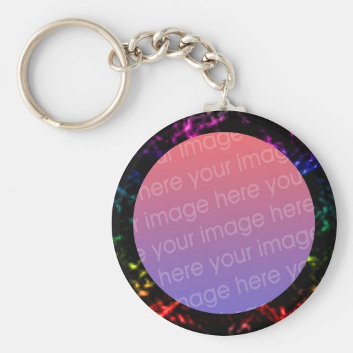 rainbow marble photo frame keychains
