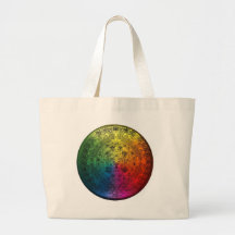Rainbow Mayan Calendar Canvas Totebag
