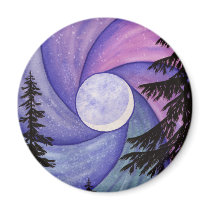 Rainbow Moon magnet by Sonya Ireland