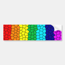 Rainbow Mosaic Bumper Sticker