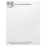 Rainbow Movie Camera on White Background Customized Letterhead