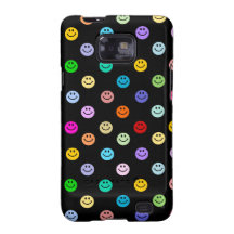 Rainbow Multicolor Smiley Face Pattern Samsung Galaxy SII Cover