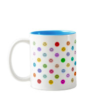 Rainbow Multicolor Smiley Face Pattern