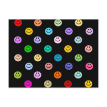 Rainbow Multicolor Smiley Face Pattern