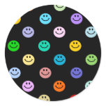 Rainbow Multicolor Smiley Face Pattern