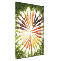 Rainbow Multicolored Carrots Canvas