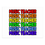 Rainbow Music Teacher Postcards