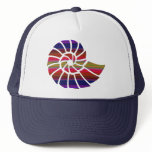Rainbow Nautilus Shell Trucker Hat