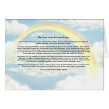 Rainbow Notecard with The Rainbow Bridge