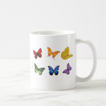 Rainbow of Butterflies Mugs