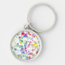 Rainbow of Colors Stars Keychain