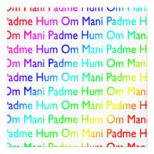 Rainbow Om Mani Padme Hum Invitation