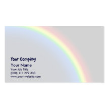 Rainbow on black business card templates