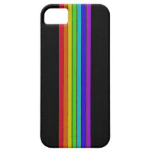 Rainbow on Black iPhone 5 Case