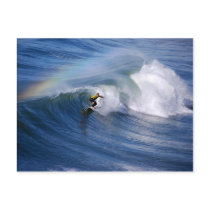 Rainbow Over a California Surfer Postcard