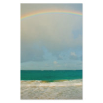 Rainbow over ocean custom stationery