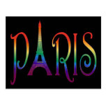 rainbow over Paris Postcard