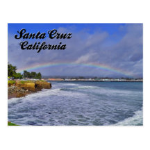 Rainbow Over Santa Cruz Postcard