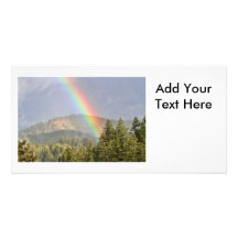 Rainbow Over the Mountains Photo Card