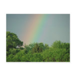 Rainbow Over The Trees Motivational Postcard