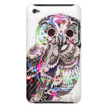 Rainbow owl iPod touch case