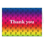 Rainbow owl pattern greeting card