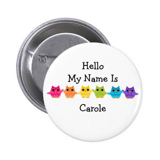 Rainbow Owls Pinback Button