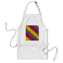 Rainbow Paint Splatter Hippie Earth Tones Abstract Aprons