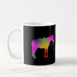 Rainbow painted horse mug