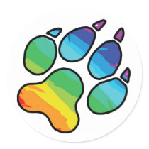 Rainbow Paw Sticker
