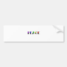 Rainbow Peace Bumper Sticker