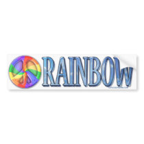 Rainbow Peace Bumpersticker Bumper Stickers
