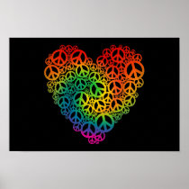 Rainbow Peace Heart