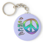 Rainbow Peace Keychain