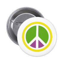 rainbow peace sign pin