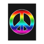 Rainbow Peace Sign postcards