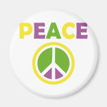 rainbow peace sign refrigerator magnets