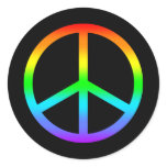 Rainbow Peace Sign Sticker