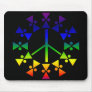 Rainbow Peace Spiral Mouse Pad