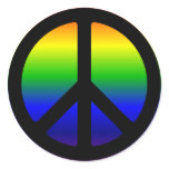 Rainbow Peace Symbol Stickers