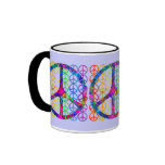 Rainbow Peace Symbols Mugs
