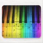 Rainbow Piano Keyboard and Notes Mousepads