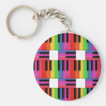 Rainbow Piano Keychain