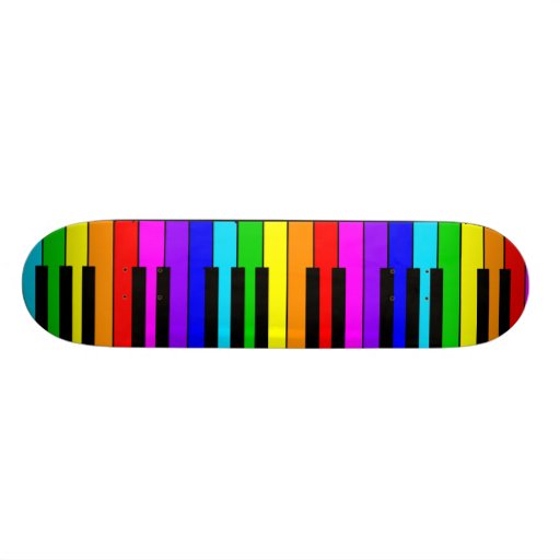 Rainbow Piano Skateboard