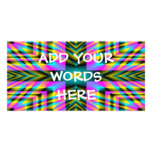 Rainbow Plaid Warped Design Photo Greeting Card