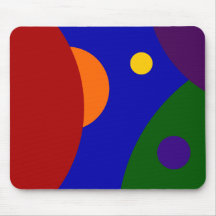 Rainbow Planets Mouse Pad