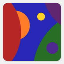 Rainbow Planets Stickers