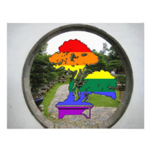Rainbow Pride Bonsai Tree Custom Invitations